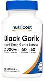 Nutricost Black Garlic (2,000 mg Equivalent) 60 Capsules - Aged Black Garlic Extract