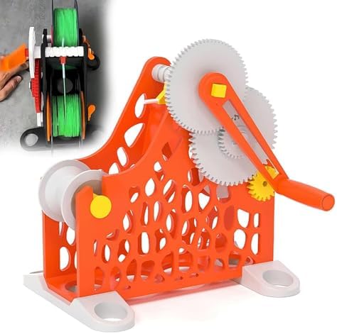 Electric Spool Winder, 3D Filament Winder, Hand-Crank Start-up, Neat Winding, Removable Modular Design for Universal Wire and 3D Printing Enthusiasts