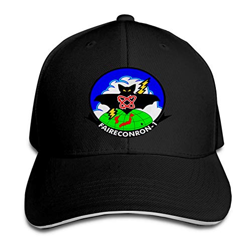 Vq-1 Fleet Air Reconnaissance Squadron 1 Unisex Baseball Caps Sandwich Cap Plain Caps Jeans Fit Dad Caps Black