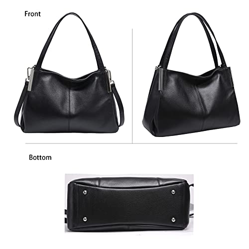 Heshe Genuine Leather Handbag Tote Purses For Women Everyday Bag Zippered Shoulder Crossbody Bag #TOP4