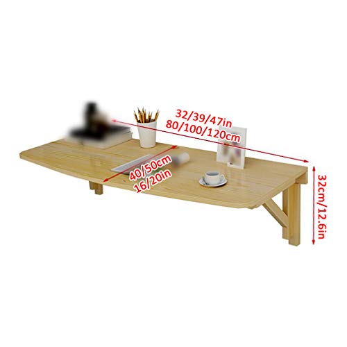 Table pliante murale gain de place en pin massif pour studio - 3