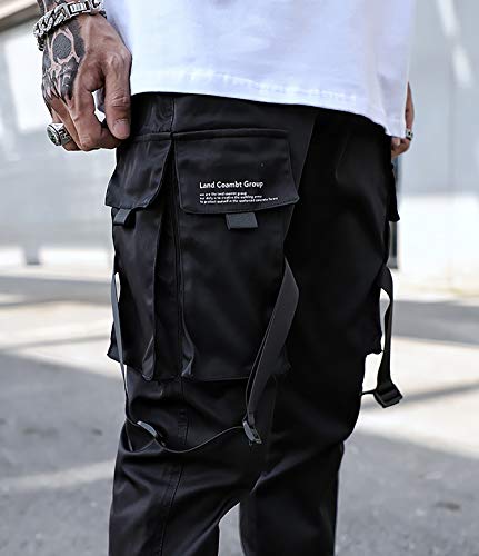 MOKEWEN Men's Tech Sports Straps Cargo Pants2