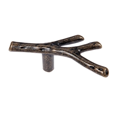 5Pcs Single Hole Retro Style Zinc Alloy Tree Branch Kitchen Cabinet Door Handles Cupboard Knobs Wardrobe Pull