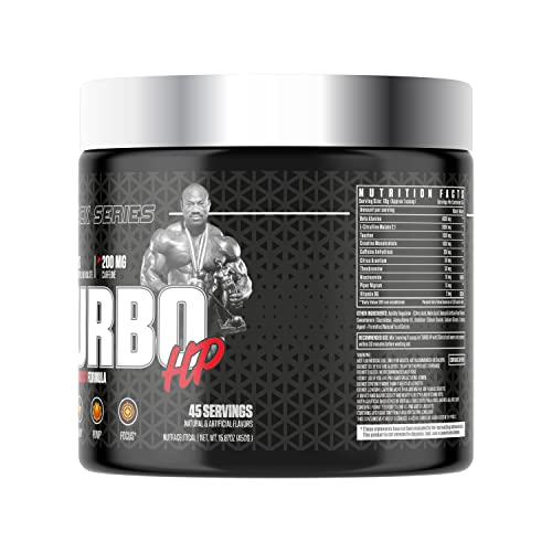 Image of DEXTER JACKSON Black Series Turbo HP Pre Workout | Flavoured, Advanced Formula | Boost Energy and Performance | 45 Servings, 450 Gram (Regular, Blue Raspberry)