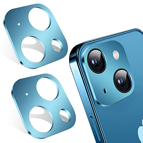 Senbos [2 Stück Kamera Schutz Kompatibel mit iPhone 13/13 Mini, Ungehindert Kamera Objektivschutz, Kamera Linse Protector Cover für Apple iPhone 13/13 Mini, 9H Rahmen aus Aluminiumlegierung Cover