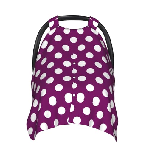 Housse de siege auto bebe evite le soleil et couverture allaitement pois