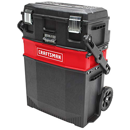 CRAFTSMAN 22 inch Multi-Level Rolling Workshop Lockable Tool Box in RED