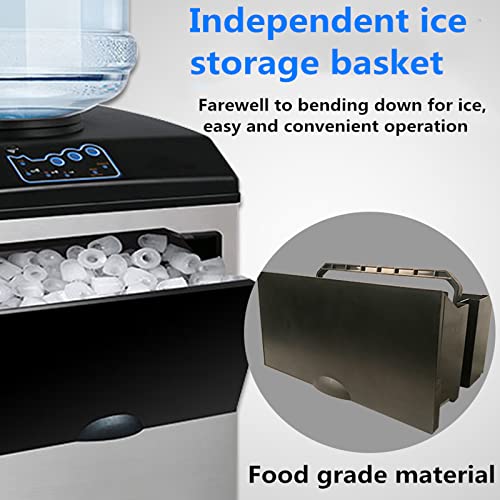 PanHuiWen EiswüRfelmaschine Klein Retro 3 Eiswürfel-Größen Ice Cube Maker Machine 25kg/24h BPA frei – Bild 5