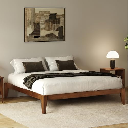 AllForWood Thor Solid Wood Bed Frame Full Walnut