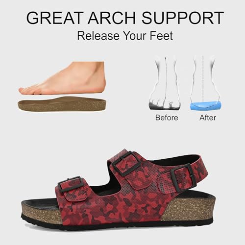 Image of Centrino Men's Berkin-Style Slip-On Sandals | Open Toe Design | Soft PU Footbed | Lightweight & Comfortable | Arch Support | On-Grip Sole | Casual Outdoor Wear (9215)
