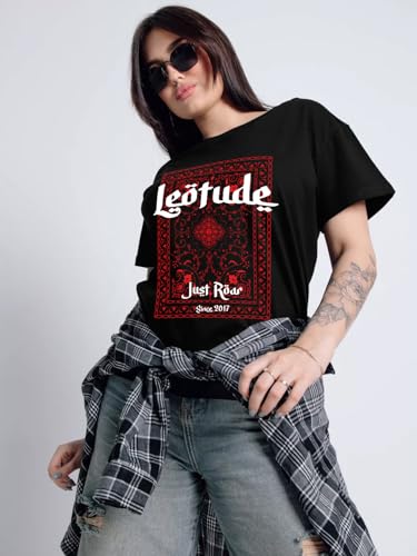 Image of LEOTUDE Women's Short Sleeve with Round Neck, Oversized Longline Drop