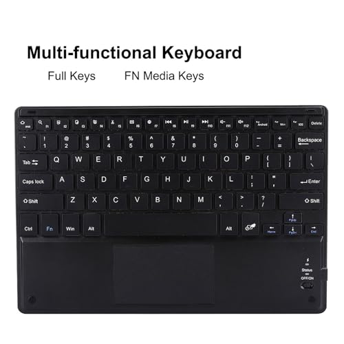 Teclado Bluetooth para tableta de 10 pulgadas compatible con iOS Android y funda protectora con touchpad 4