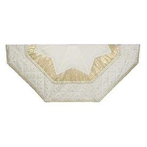 Kurt Adler Tree Skirt with Quilted Border, 52-Inch, Ivory Kurt Adler Tree Skirt with Quilted Border 52 Inch Ivory