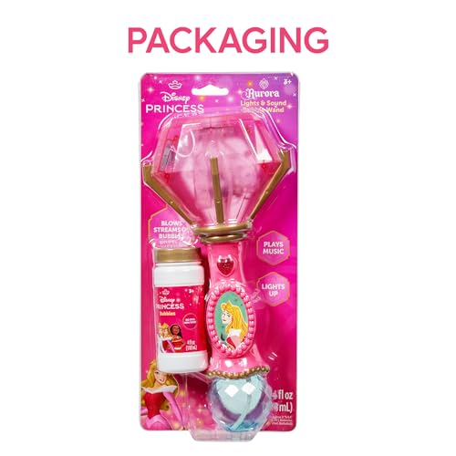 Little Kids Disney Princess Sleeping Beauty Aurora Light and Sound Musical Bubble Wand, Includes Bubble Solution by Little Kids - Image 4