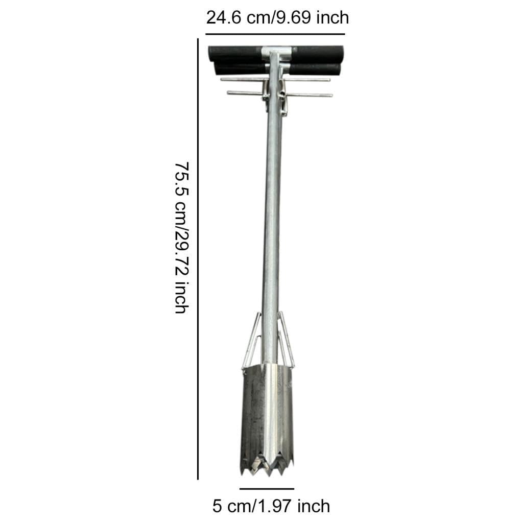 Muestreador de Suelo Portátil para Césped con Diseño Compacto Y Estructura Robusta de Acero Inoxidable Equipado con Mango Largo Ergonómico Adecuado Pa, 5 Cm de Diámetro