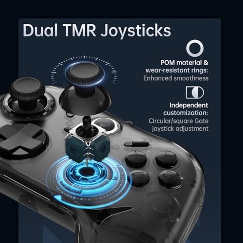 Machenike G1Pro Wireless Gaming Controller with TMR Joystick&Triggers, Bluetooth Gamepad PC Controller for Windows, Android, iOS, Switch,6 Gyroscope, White - Image 3
