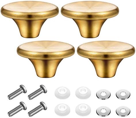4 Sets Dutch Oven Knob Stainless Steel Replacement Knob Pot Lid Handle Compatible with Le Creuset, Aldi, Lodge and other Enameled Cast-Iron Dutch Oven (Gold)