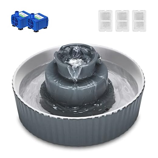 Cupcake Cat Water Fountain Porcelain, Pet Water Fountain for Dog and Cat, 3 Carbon Filters and 2 Water Pumps
