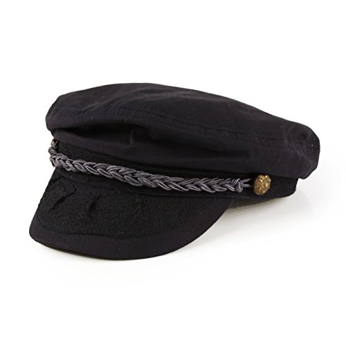 Image of SK Hat shop Men's Summer Cotton Greek Fisherman Sailor Fiddler Driver Hat Flat Cap