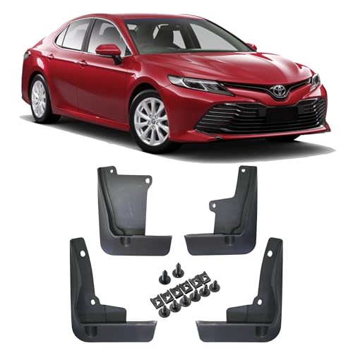 Image of KMH Premium Mud Flaps Compatible with Toyota Camry 2024 Onwards | Imported Quality Mud Splash Guards Shields, Durable Protection for Your Vehicle (Set of 4, Black)