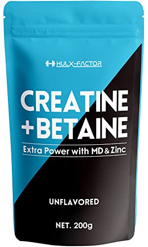 クレアチン モノハイドレート ベタイン 亜鉛 ハルクファクター 200g ピュア パウダー