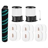 Feegow Set di filtri e spazzole a rullo di ricambio per Shark Cordless Powerdetect Ip1251 Ip3251, include filtri HEPA in feltro in schiuma pre-motore kit parti post-motore
