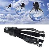 Strumento per cambiare la lampadina da soffitto alto con impugnatura in silicone a 8 dita, dispositivo di rimozione della lampadina in ABS regolabile, per uso interno/esterno, 15 cm