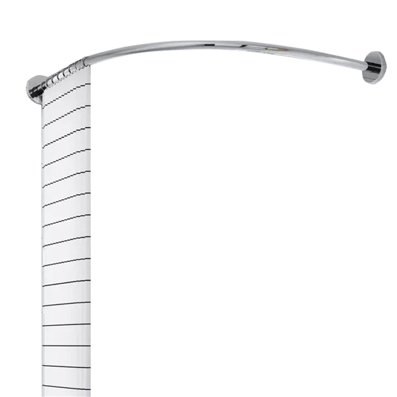 Fodalob Barra de Cortina de Ducha en Forma de L, Barra de Cortina de Ducha Curva sin taladrar, Barra telescópica de Acero Inoxidable, Plata (Size : A(70-95cm)/(70-95cm))