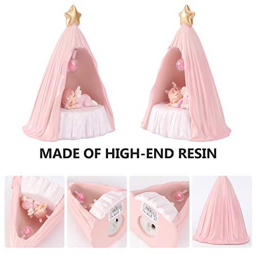 Amosfun — Luminária de mesa infantil de resina para decoração de sala de trabalho, luminária de mesa