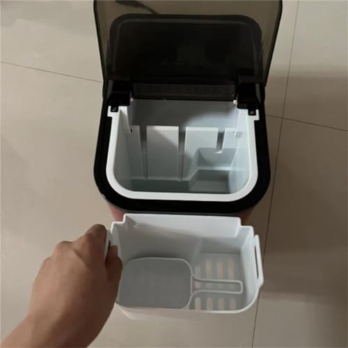Fabricadora portátil de hielo auto-limpiante, gris miniatura 7
