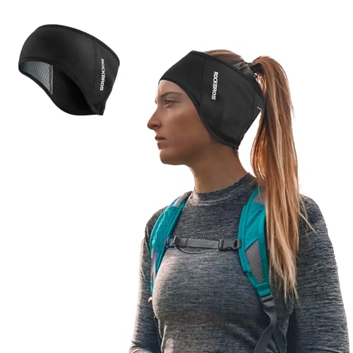 ROCKBROS Fascia Capelli Invernale Sportiva, Paraorecchie Termico Antivento con Pile, Uomo Donna, Multifunzionale per Sport Ciclismo, Corsa, Escursionismo, Taglia Unica Elastico