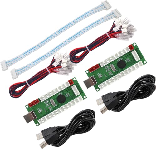 SJ@JX Controller di gioco arcade USB Encoder Zero Delay 2 Player Joystick Button per PC, MAME, Raspberry Pi, Retro Gaming