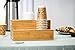Bambusi 2-Tier Step Spice Rack Organizer with Drawer - Bamboo Tea Box and Cabinet Shelf Organizer