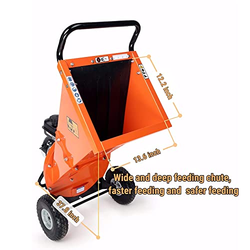 Efcut C30 Wood Chipper Shredder Mulcher 7 Hp 212Cc Heavy Duty Rotor Engine Gas Powered 3 Inch Max Wood Diameter Capacity 20:1 Reduction Ratio #TOP2
