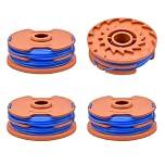JAMSSOW 4 Pcs Replacement Strimmer Spool Compatible with WX100,Autofeed Nylon Spool for Qualcast GT25 GGT350A1 GT30 GGT450A1,Worx WG150 WG151,McGregor MET6032 MET4530 MET3525,Ø 1.65mm 8.3m(4 Spool)