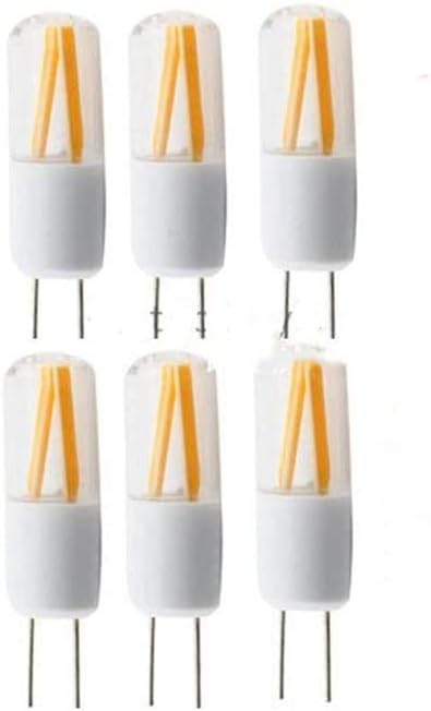 Best to Buy (6-PACK) Dimmable G4 Base Tungsten halogen lamp LED Light Bulb Lamp 1.7 Watt 12-24V AC/DC White,6000K, Replacement to 9-11W halogen Bulb.