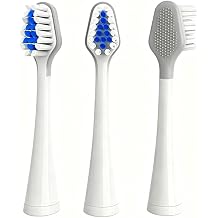 Replacement Toothbrush Heads Compatible with Waterpik Complete Care 5.0/9.0 CC-01/WP-861, STRB-8WW,3 Count, White
