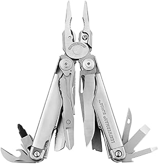 LEATHERMAN Surge - Heavy-duty multipurpose multi-tool with 21 tools including full-size lockable blades, regular and needlenose pliers and wire cutters, DIY tool made in the USA, in stainless steel