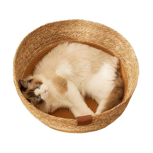 Cama de gato de vime, cama de gato de vime - Cama arranhadora para gatos em tecido de vime Espreguiç