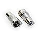 QTY 6 - F CONNECTOR MALE PLUG TO RCA FEMALE SOCKET - COAX/COAXIAL PHONO ADAPTER