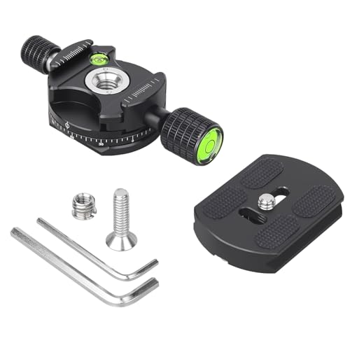 ARTCISE 360° Panoramakopf, Panorama-Pfann-Basisklemme, Alu-Legierung, Arca-Swiss-kompatibel, Vollsicht-Stativkopf mit Wasserwaage, DSLR-kompatibel, Tragfähigkeit 10 kg