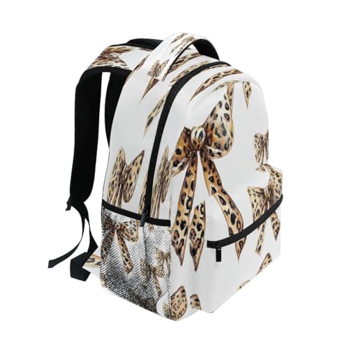 Leopard Bow Pattern Kids Backpack for Boys Girls Backpacks Student Backpack Big For Elementary School Shoulder Bag Bookbag2