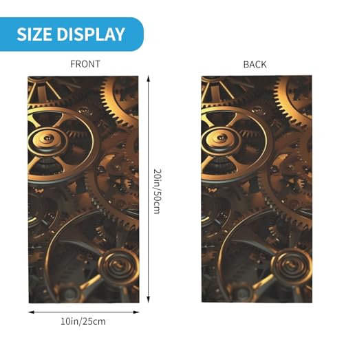 Cool Steampunk Gears Neck Gaiter UV Sun Protection Face Mask Scarf Cooling Breathable Face Cover for Men Women Elastic Balaclavas Versatile Bandana, Sun & Wind-proof for Skiing Hiking2