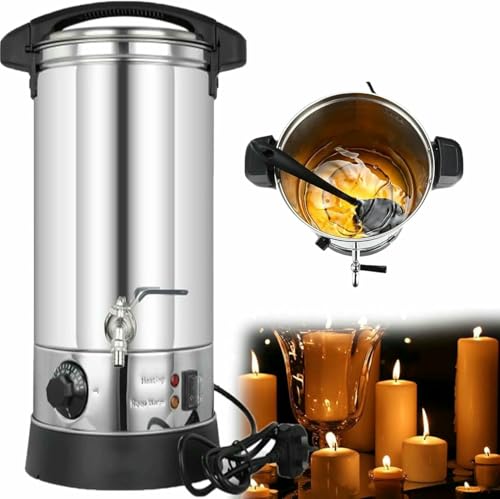 Derretidor de cera eléctrico para velas con grifo rápido y control de temperatura ajustable 2