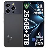 OUKITEL P1 Pro Smartphone Android 15, AMOLED 120Hz, 4GB+256GB, 5150mAh,Nero