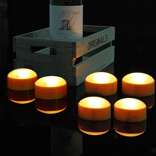 Image of QIDEA LED Pumpkin Lights with Remote and Timer, Battery Operated Bright Flickering Flameless Candles for Pumpkin Decor, Jack-O-Lantern Halloween Party Decorations,Orange Color, 12 Pack