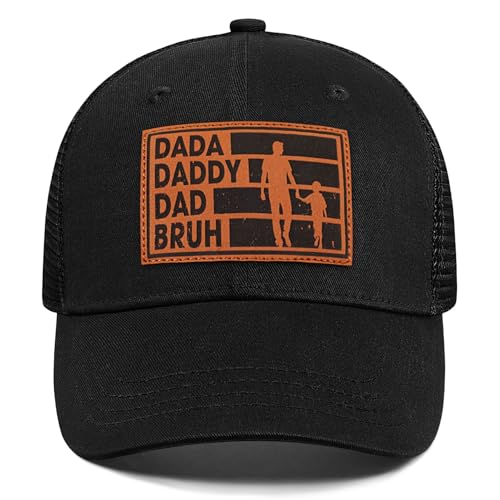 Image of Papa Dad Trucker Hat - Adjustable Men's Snapback Hats for Dad Grandpa, Fathers Day Birthday Gifts from Daughter Son