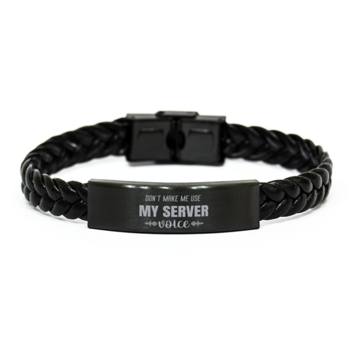 Server, Server Braided Leather Bracelet Don't Make me use My Server Voice Server for Women Men, Bracelet for Birthday Gifts