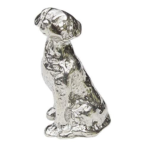 Figurine Labrador, Petit Chien Labrador, Cadeau Labrador, Fait à la Main en Etain, Fabrication Artianale Française