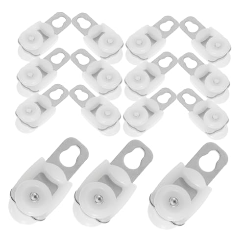 PRETYZOOM Rodillos para Riel De Cortina Silenciosos Gancho Cuadrado, 20 Piezas, Acero Inoxidable, Ultrasilencioso y Resistente, para Rieles De Cortina, Uso Dormitorio y Sala De Estar